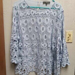 Eloquii Studio Baby Blue Blouse